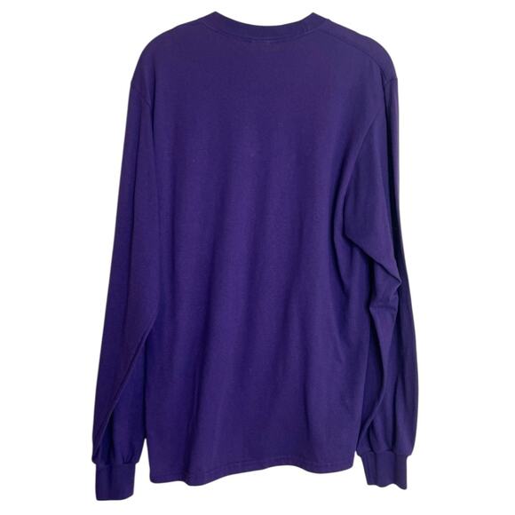 Red Hat Society Purple Long Sleeve Tee M Hatter Up Graphic Western Cowgirl Shirt - Picture 3 of 5